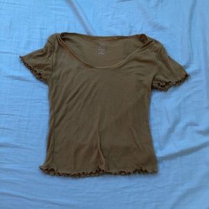 Ps basics lettuce cut yellow crop top